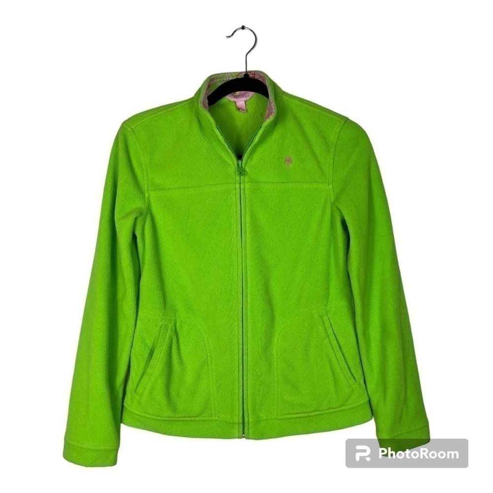 Lilly Pulitzer Green Fleece Full Zip Jacket Sz XS